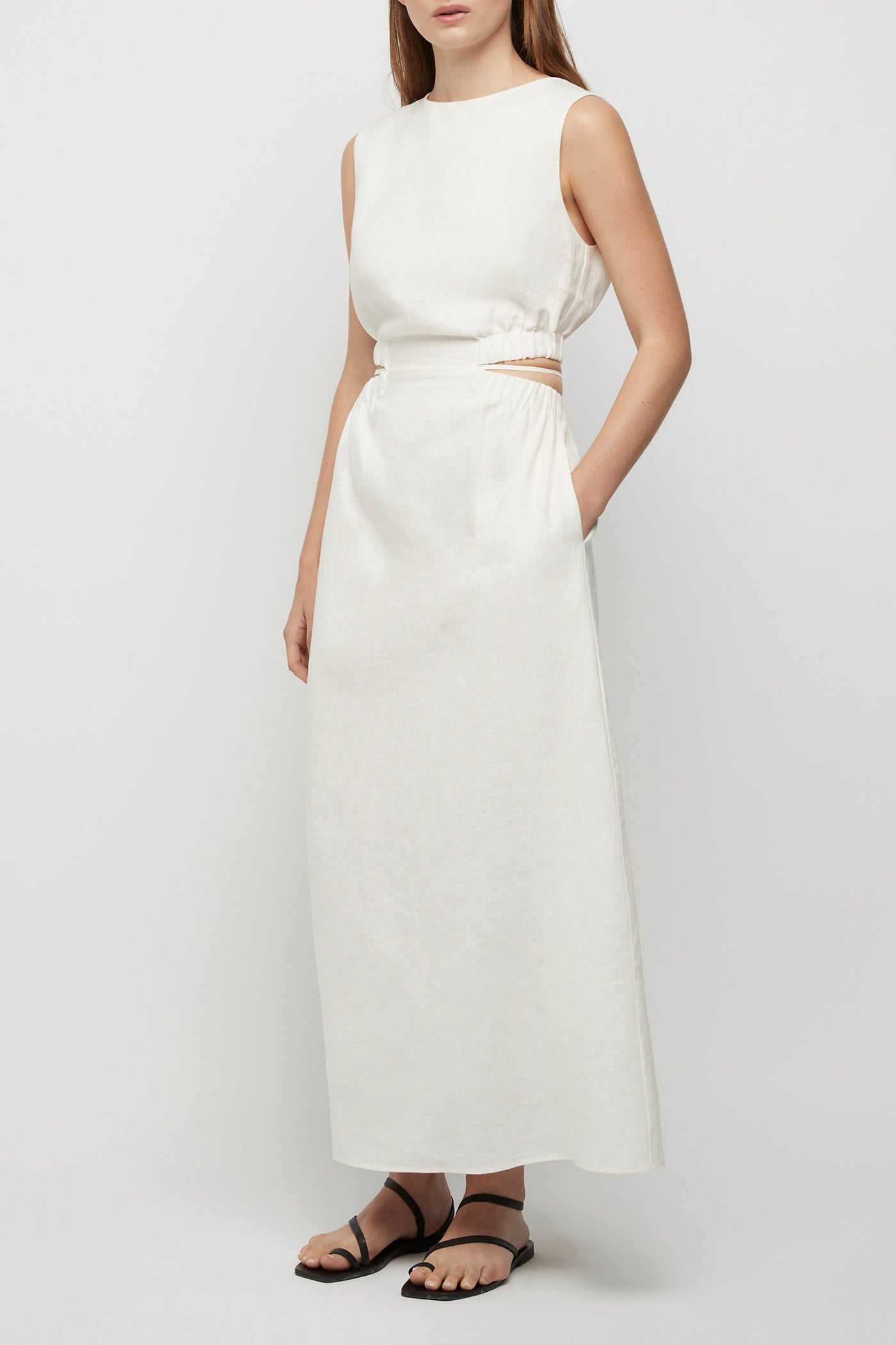 The Linen Waist Tie Dress
