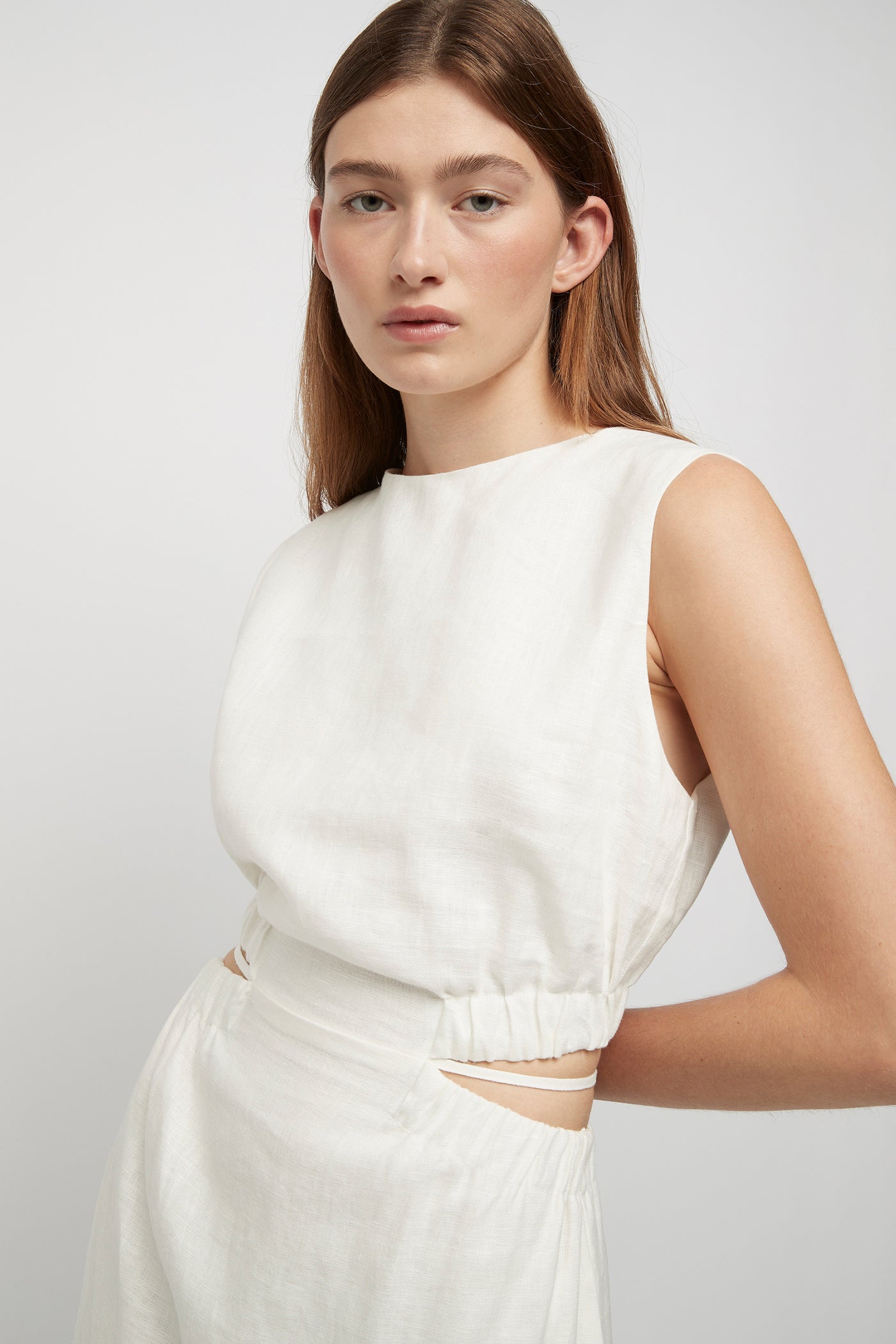 The Linen Waist Tie Dress