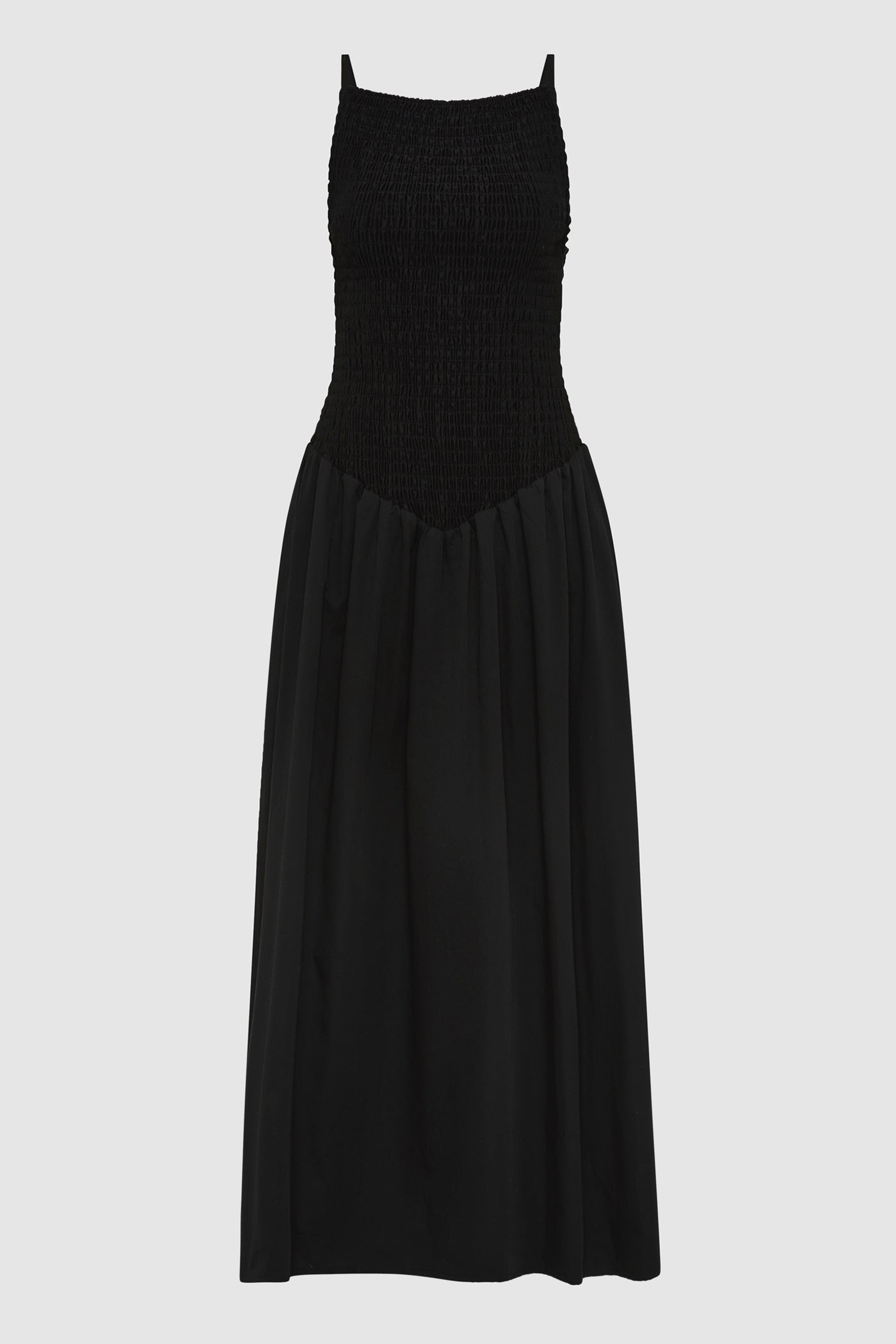 The Cotton Shirred Longline Dress