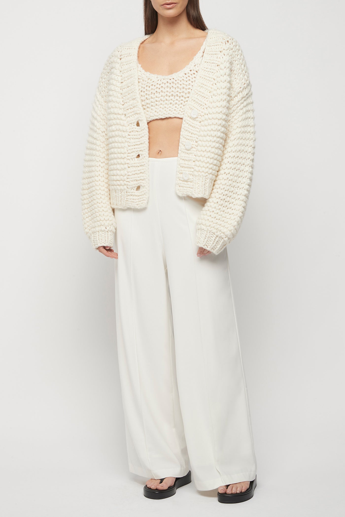 O project / WIDE FIT KNITTED CARDIGAN O PROJECT 20ss WIDE FIT