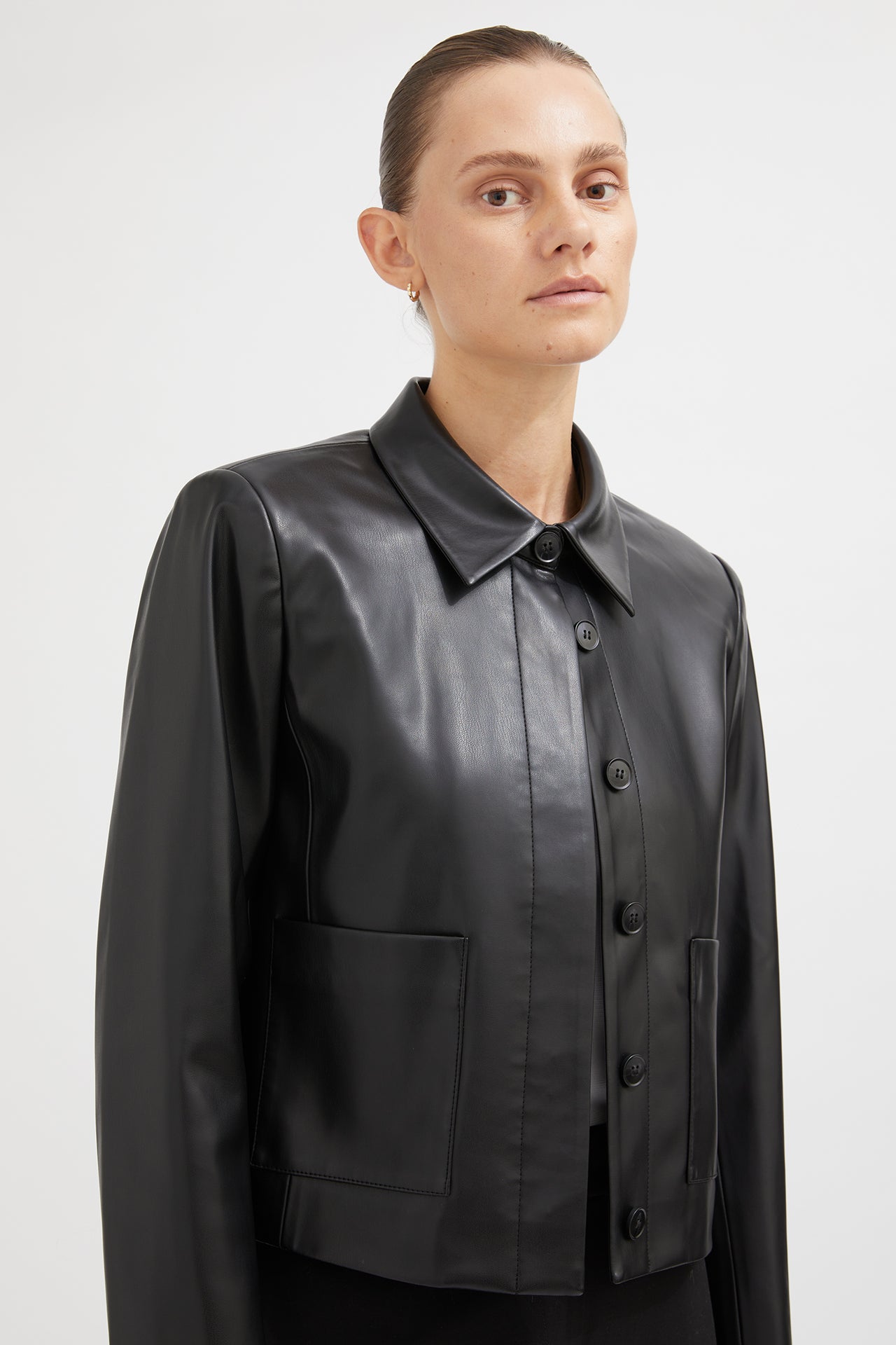 LAUREL SOLID VEGAN SILK JACKET