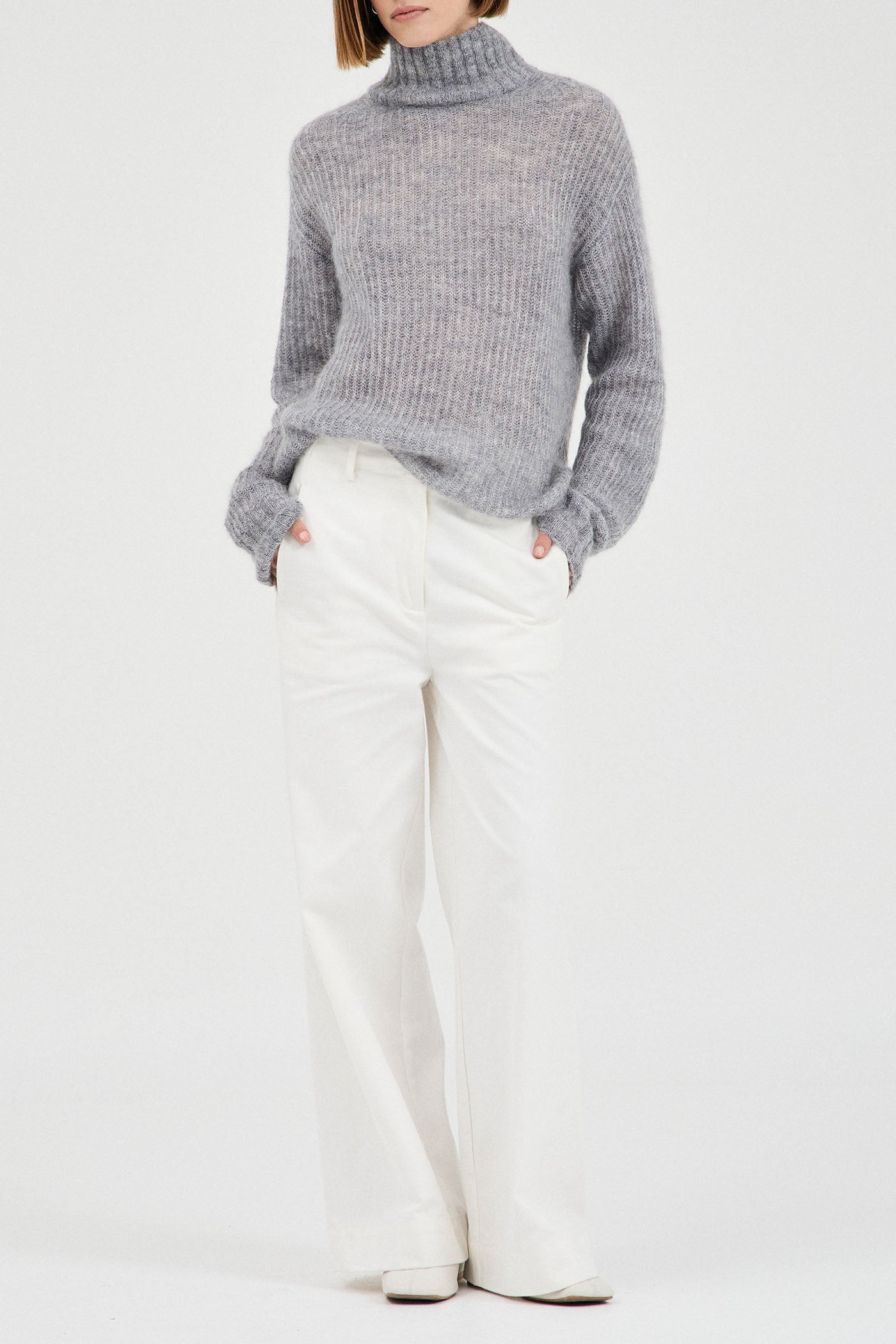The Mohair-Wool High Neck Knit l FRIEND of AUDREY