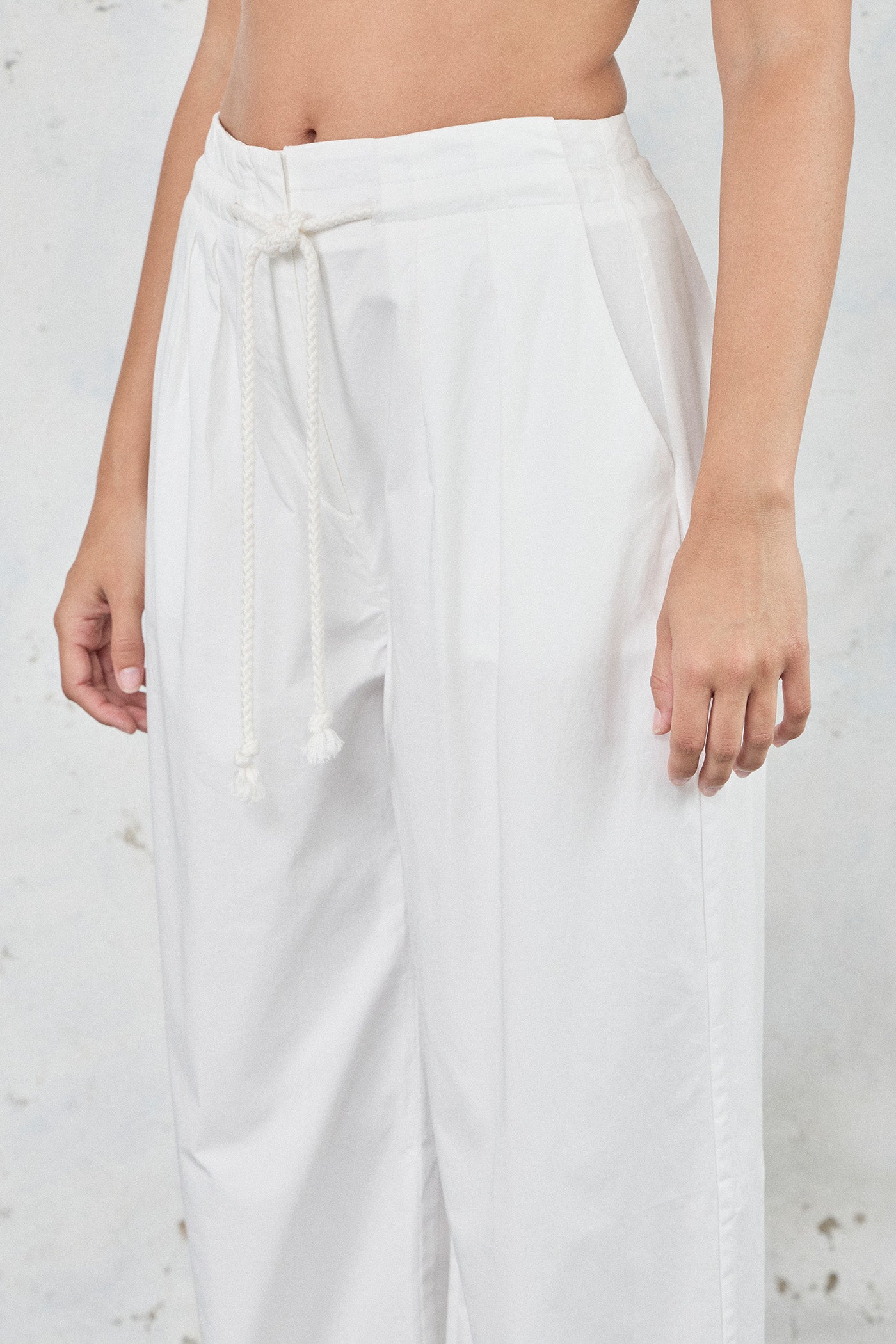 The Cotton Poplin Drawstring Pants