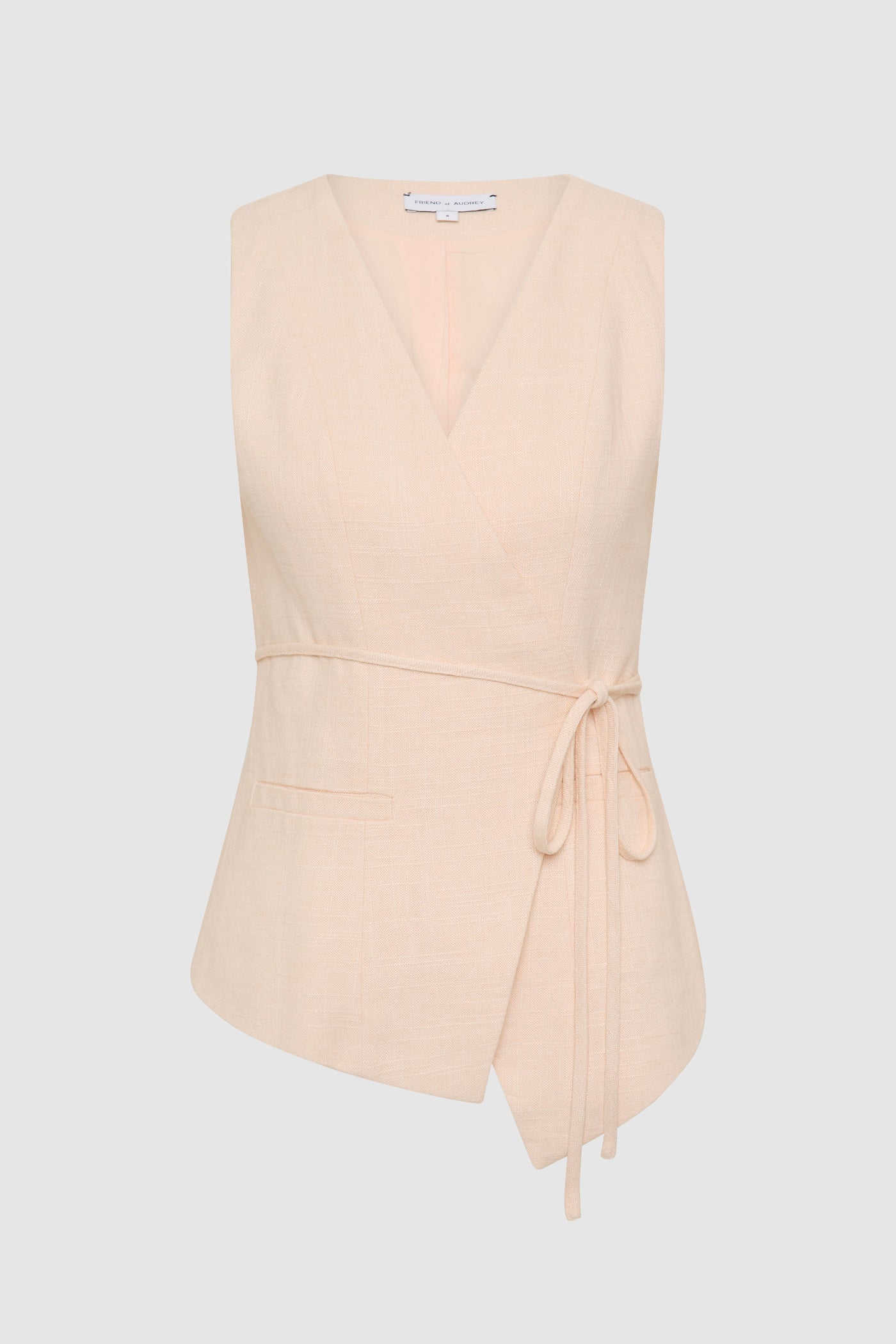 The Linen-Blend Wrap Vest