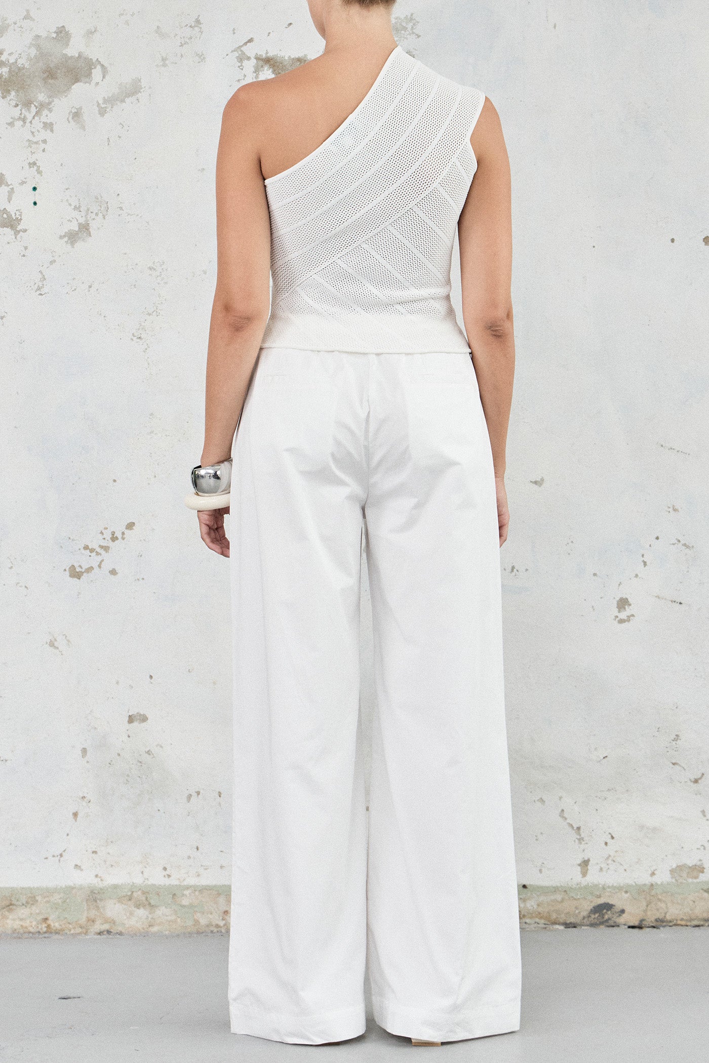 The Fine Crochet One-Shoulder Top