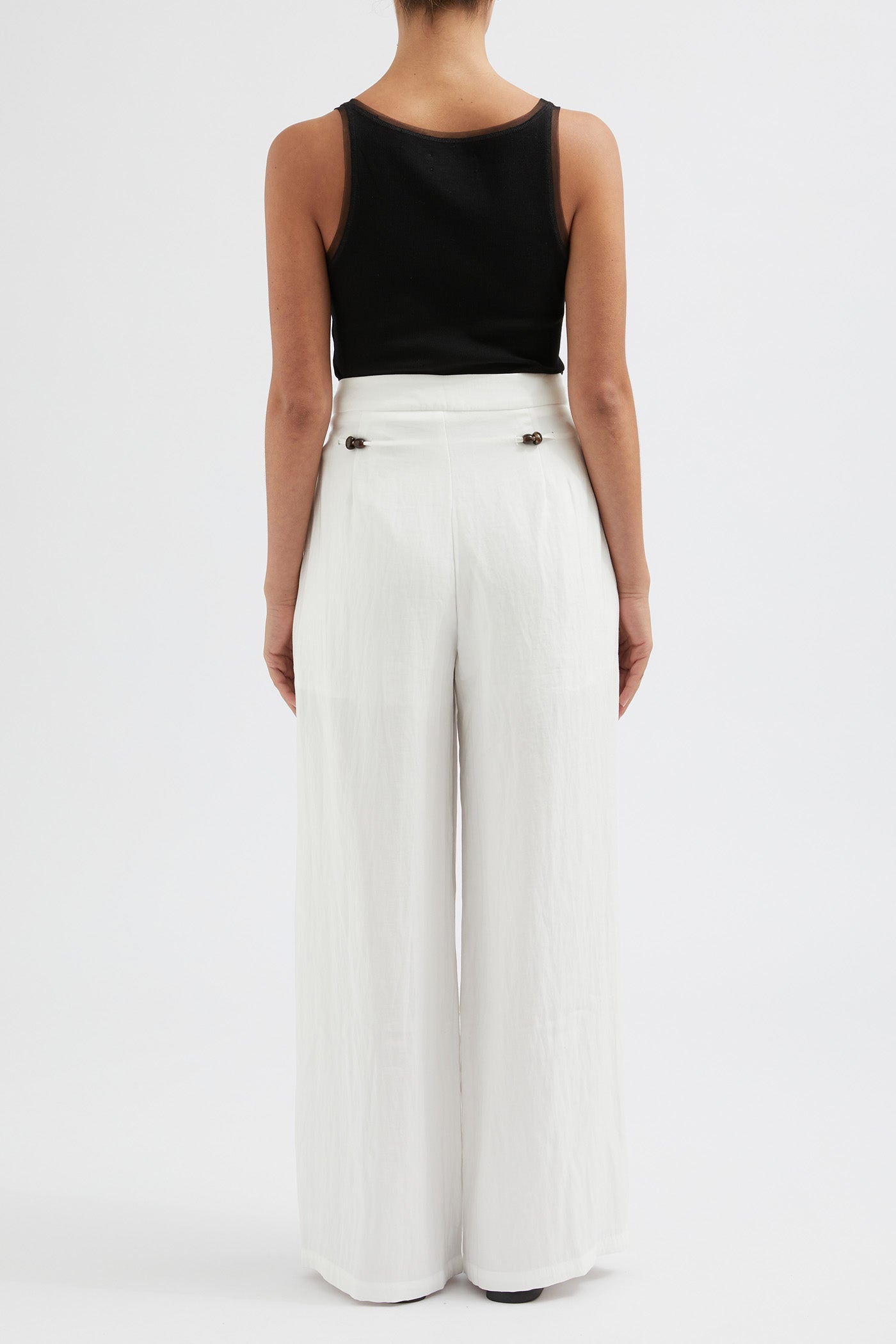 The Cotton Linen Beaded Trouser